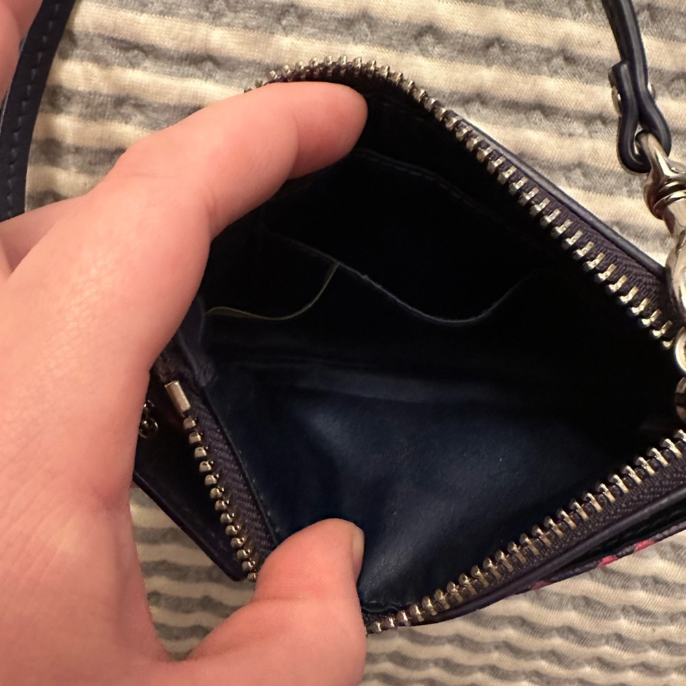 Coach Pink and Purple Geometric Wristlet - Picture 3 of 4